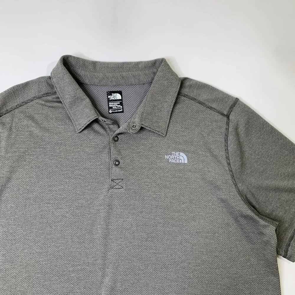 The North Face Shirt Mens XXL Herb Green FlashDry Horizon Polo Lightweight Golf